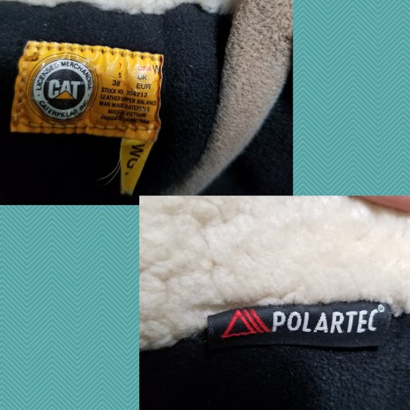 Caterpillar Beige Suede Polartec Lined Mid Calf Lace Up Winter Boots - Picture 10 of 10